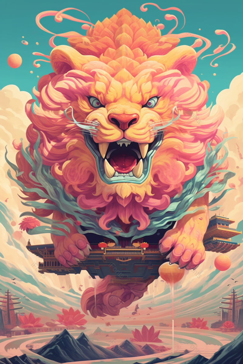 中国风古代神兽貔貅插画,插画/手绘图,插画/手绘图库,插画/手绘图下载,插画/手绘